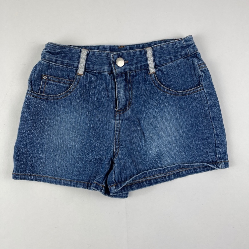 Mary Kate and Ashley Shorts Girls Size 8 Blue Denim Silver Accent